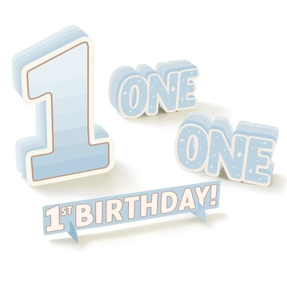Little Mister 1st Birthday Table Decorations | 8 Fabric Party Favor Pouches Bags